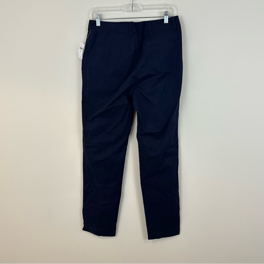 Gap Downtown Khaki Pants in Navy Straight Leg Fit Size 10 Tall Women's NWT - Picture 2 of 6